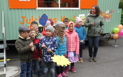 Eröffnung „Goldene Kindergabel 2019“ in der Kita Clara Zetkin in Weimar mit Julchens Kochmobil